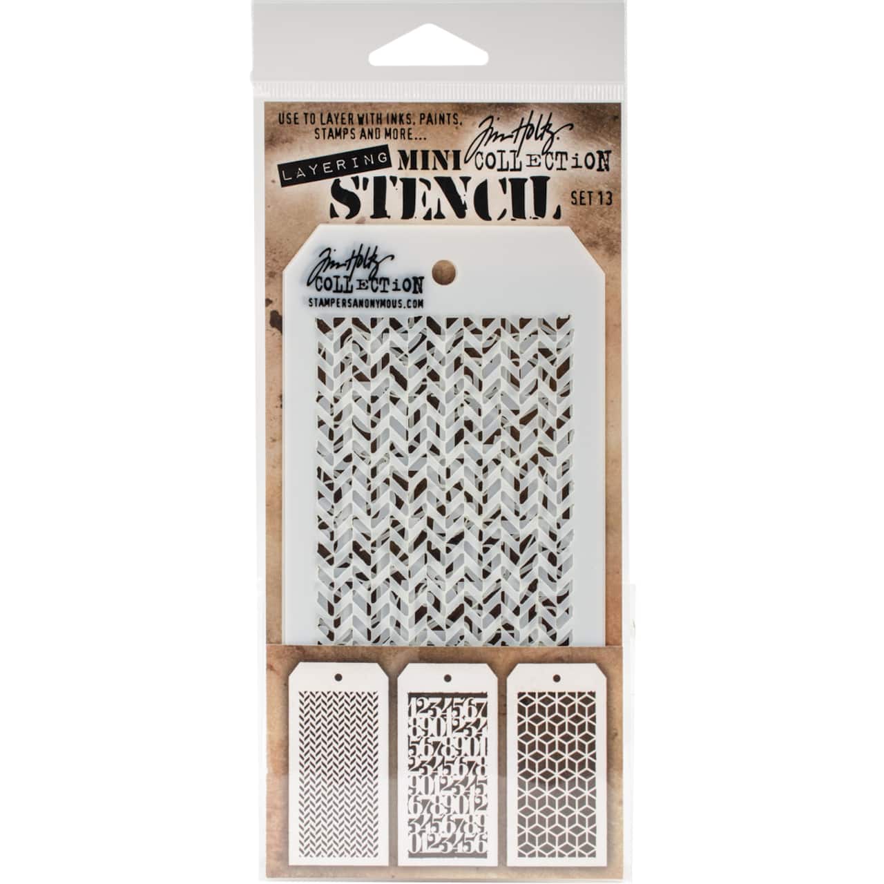 Stampers Anonymous Tim Holtz&#xAE; Mini Layered Stencil Set #13